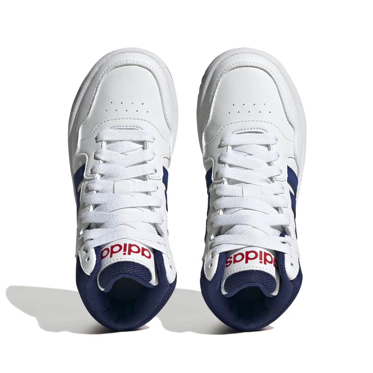 Sneakers alte da bambino bianche con logo adidas Hoops 3.0 - Image 5