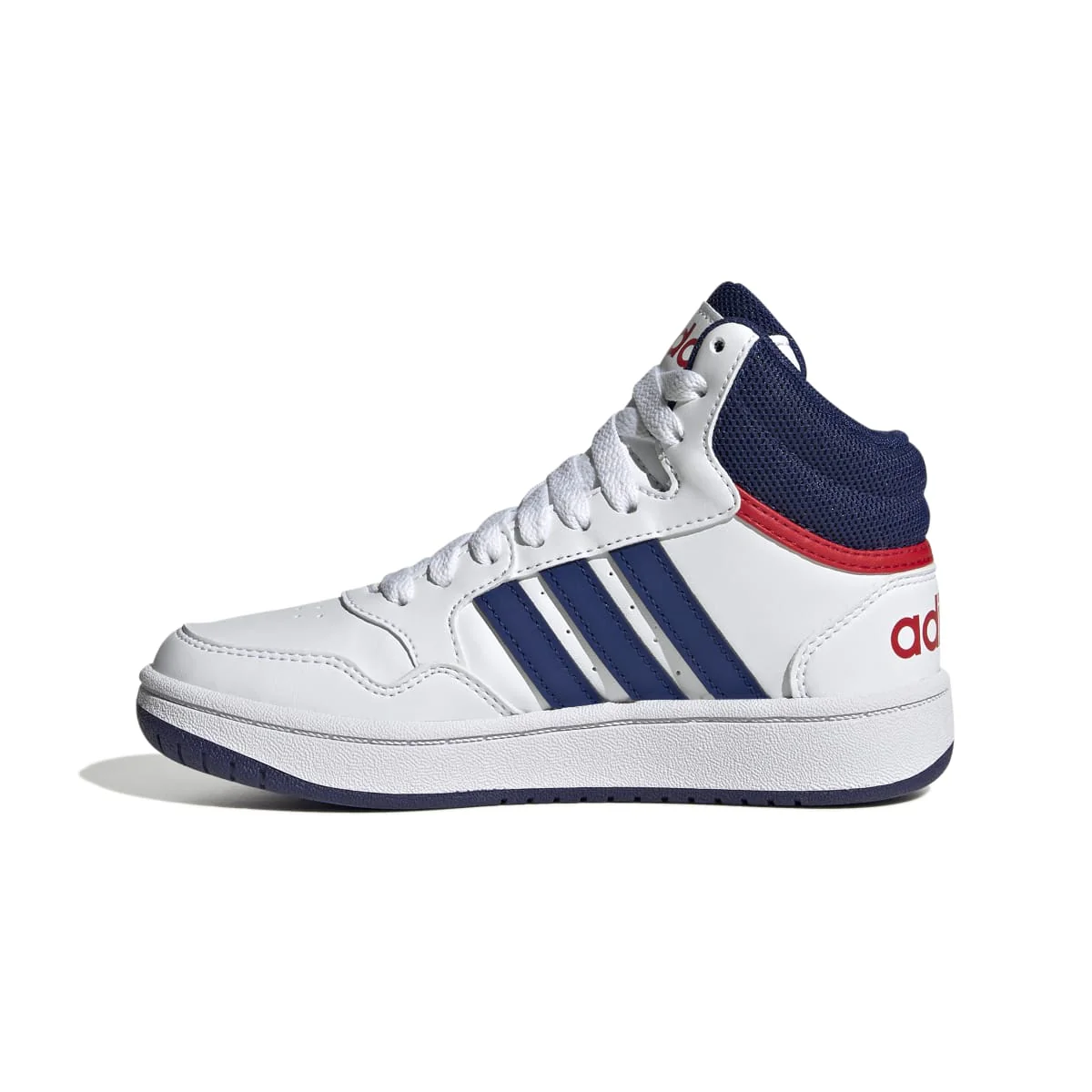 Sneakers alte da bambino bianche con logo adidas Hoops 3.0 - Image 7