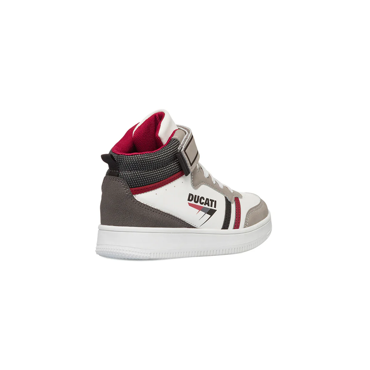 Sneakers alte da bambino bianche e beige Ducati - Image 3
