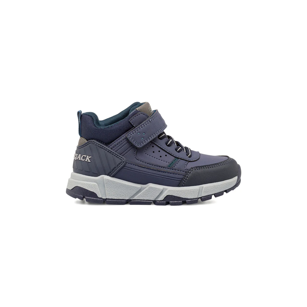 Sneakers alte da bambino blu Lumberjack alte con strappo in velcro