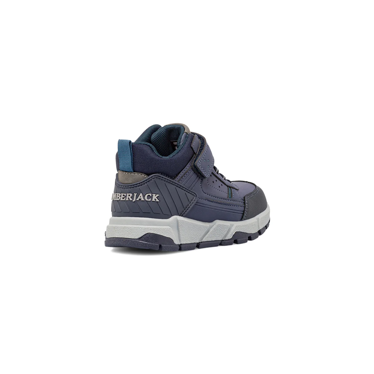 Sneakers alte da bambino blu Lumberjack alte con strappo in velcro - Image 3