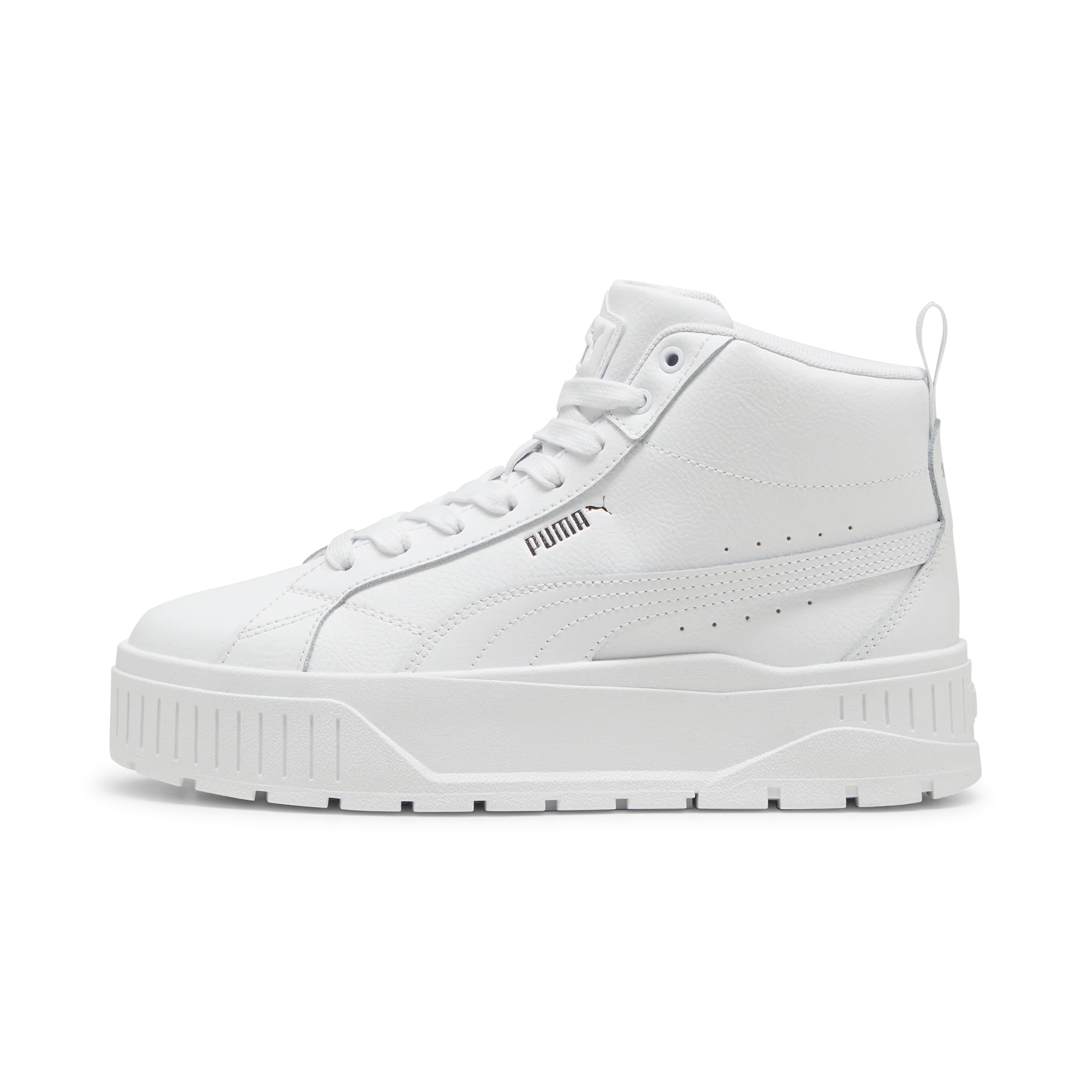 Sneakers alte da donna bianche con suola platform Puma Karmen II Mid - Image 5