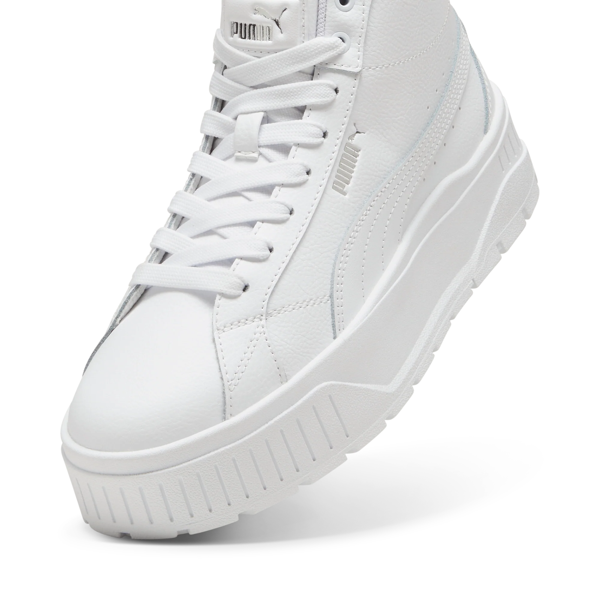 Sneakers alte da donna bianche con suola platform Puma Karmen II Mid - Image 8