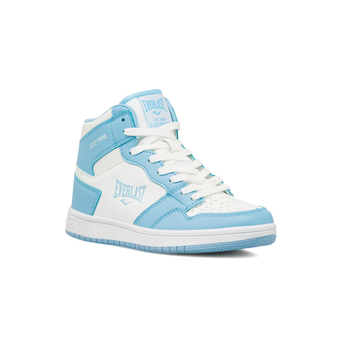 Sneakers alte da donna bianche e azzurre con logo Everlast - Image 2