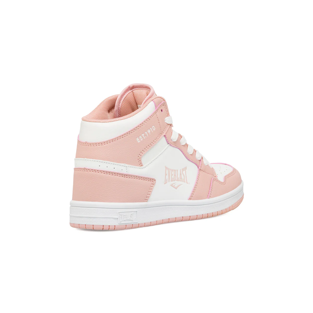 Sneakers alte da donna bianche e rosa con logo Everlast - Image 3
