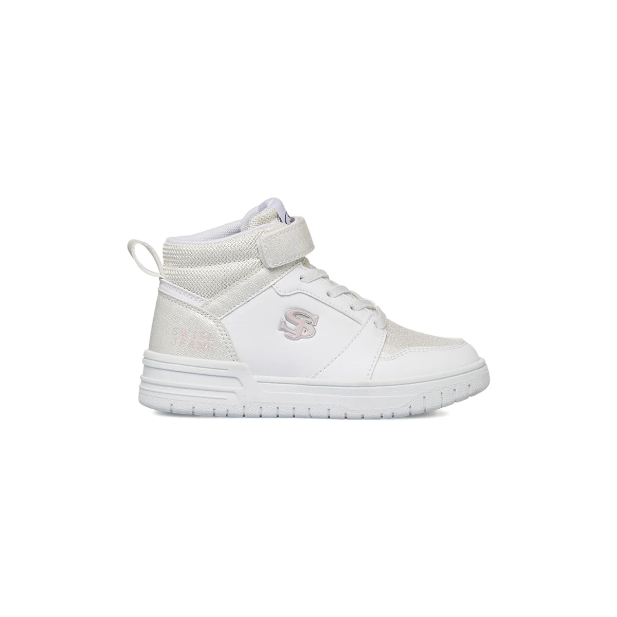 Sneakers alte da ragazza bianche Swish Jeans