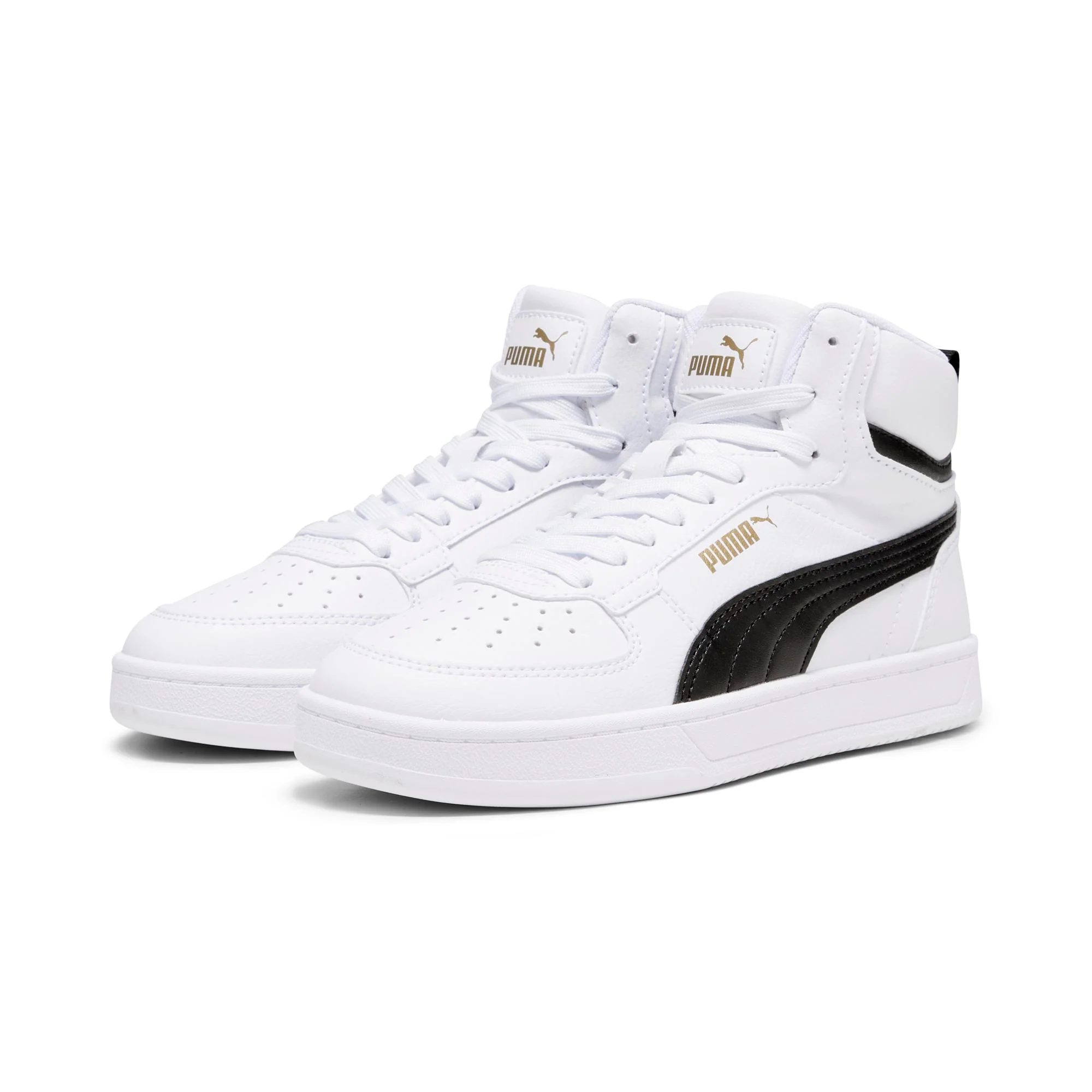 Sneakers alte da ragazzo e ragazza bianche con dettagli neri Caven 2.0 Mid Jr Puma