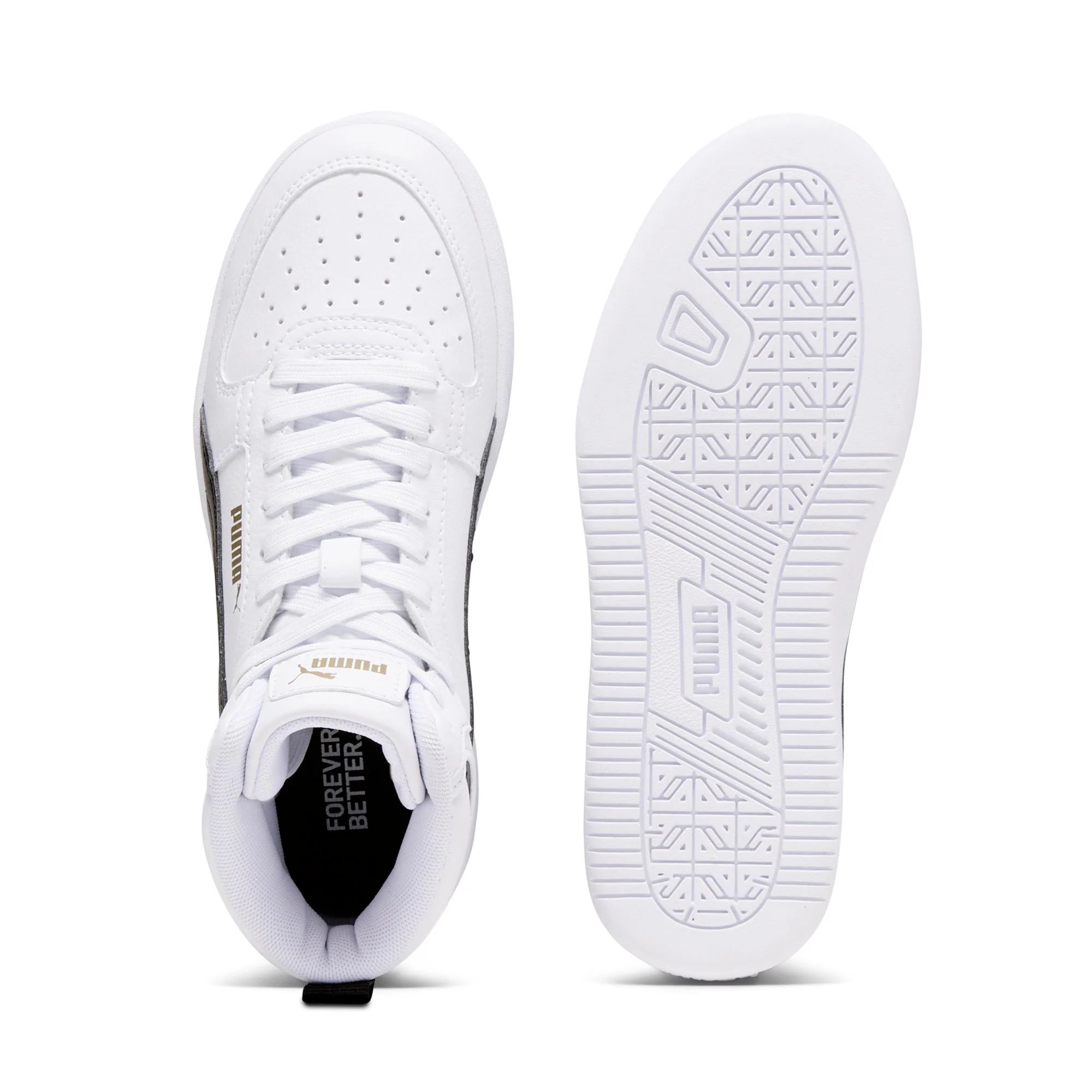 Sneakers alte da ragazzo e ragazza bianche con dettagli neri Caven 2.0 Mid Jr Puma - Image 3