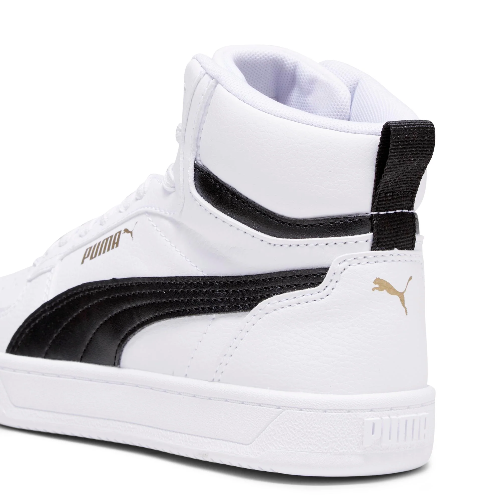 Sneakers alte da ragazzo e ragazza bianche con dettagli neri Caven 2.0 Mid Jr Puma - Image 4