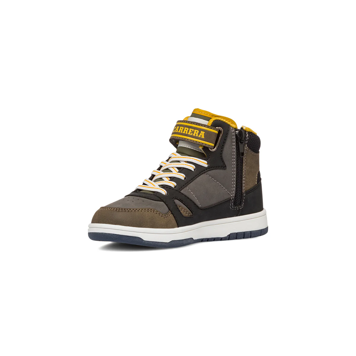 Sneakers alte da ragazzo grigie e verde militare Carrera Jeans - Image 4