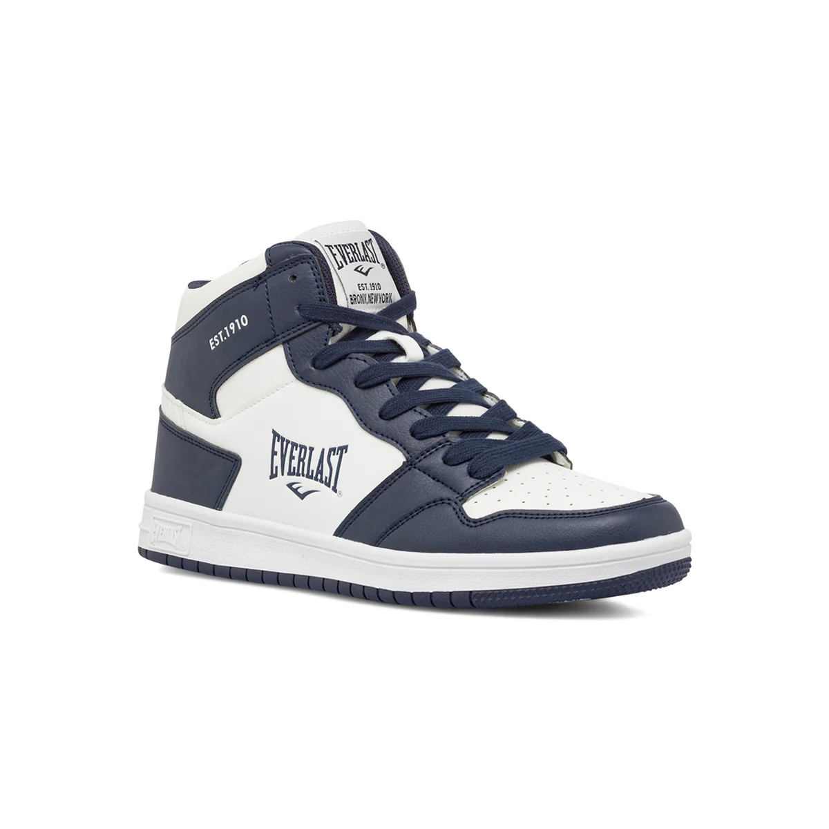 Sneakers alte da uomo bianche e blu con logo Everlast - Image 2