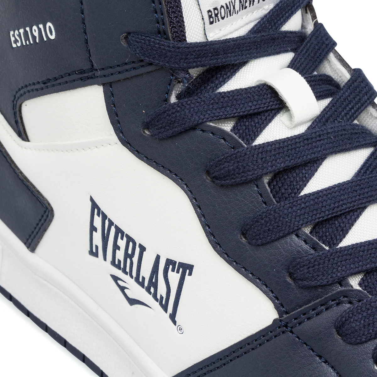 Sneakers alte da uomo bianche e blu con logo Everlast - Image 5