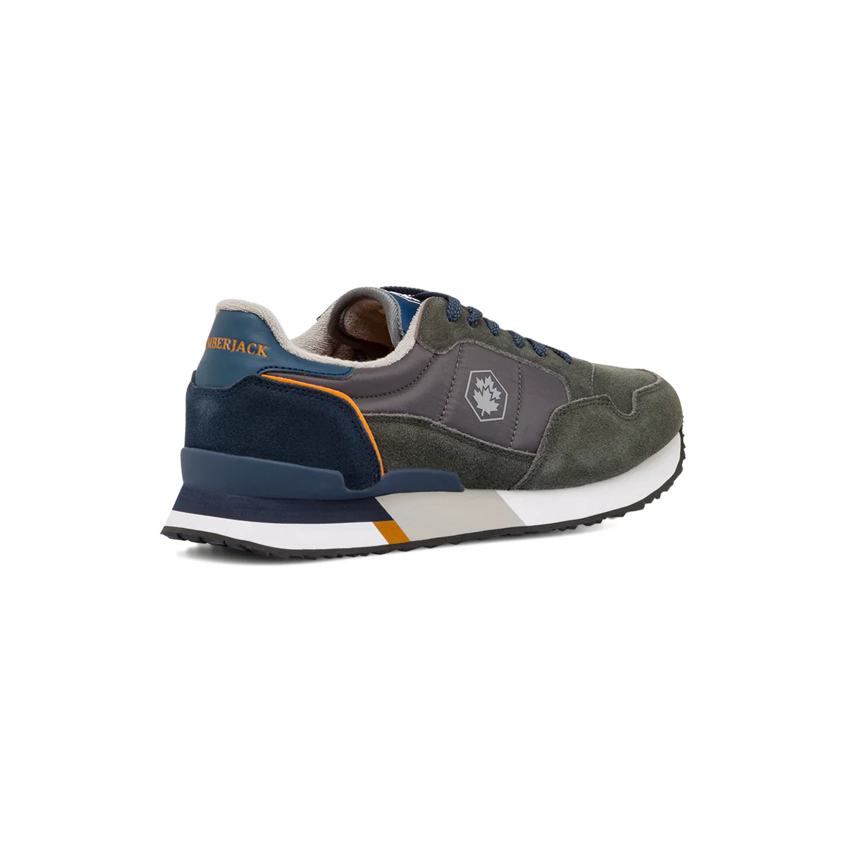 Sneakers da uomo in pelle grigie e blu Lumberjack - Image 5
