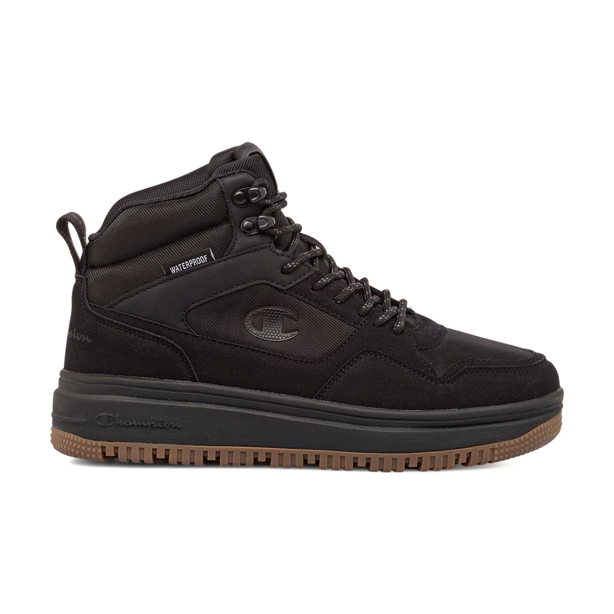 Sneakers alte da uomo Champion nere con logo