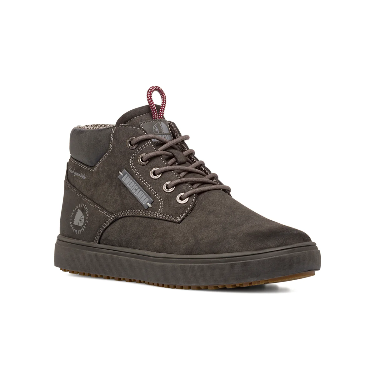 Sneakers alte da uomo grigi Americanino effetto scamosciato - Image 2