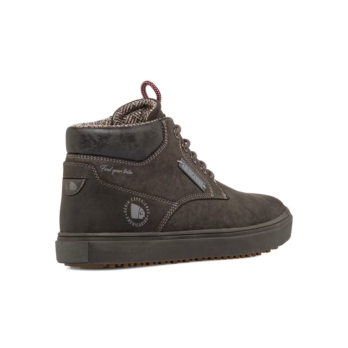 Sneakers alte da uomo grigi Americanino effetto scamosciato - Image 3