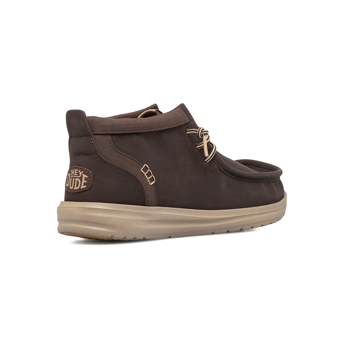 Sneakers alte da uomo marroni Heydude Wally Mid con suola a contrasto - Image 3