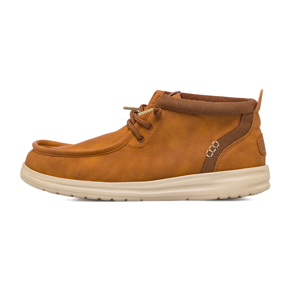 Sneakers alte da uomo ocra Heydude Wally Mid stile mocassino