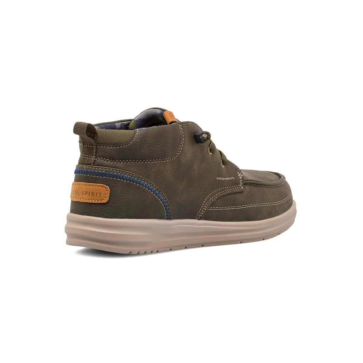 Sneakers alte da uomo verdi militare con suola a contrasto Jeep Spirit - Image 3