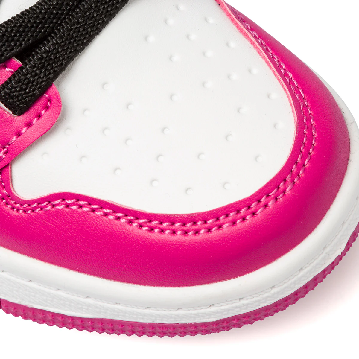 Sneakers alte fucsia, nere e bianche da bambina con glitter e stelle sul lato Le scarpe di Alice - Image 5