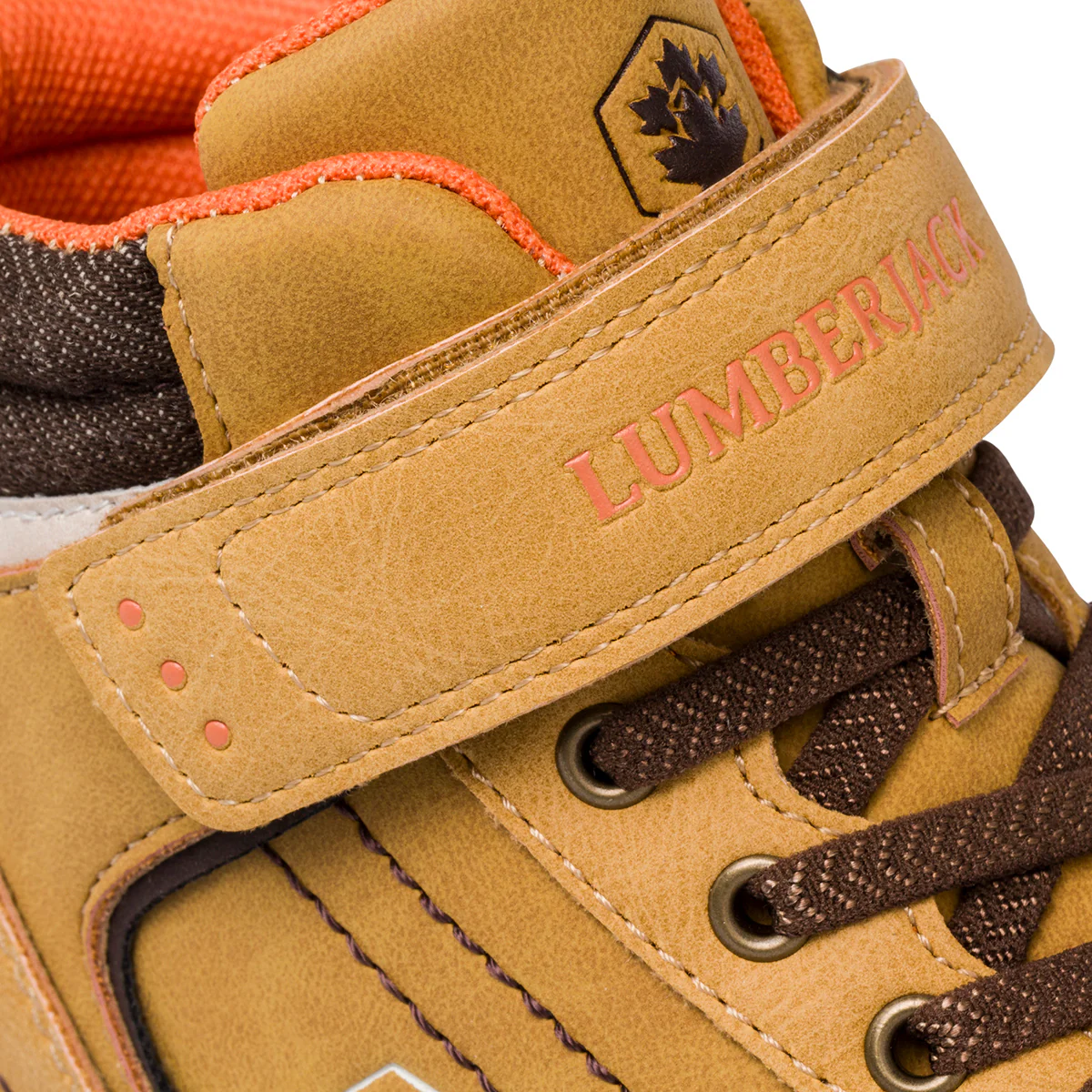 Sneakers alte giallo ocra da bambino con colletto imbottito Lumberjack Colby - Image 6