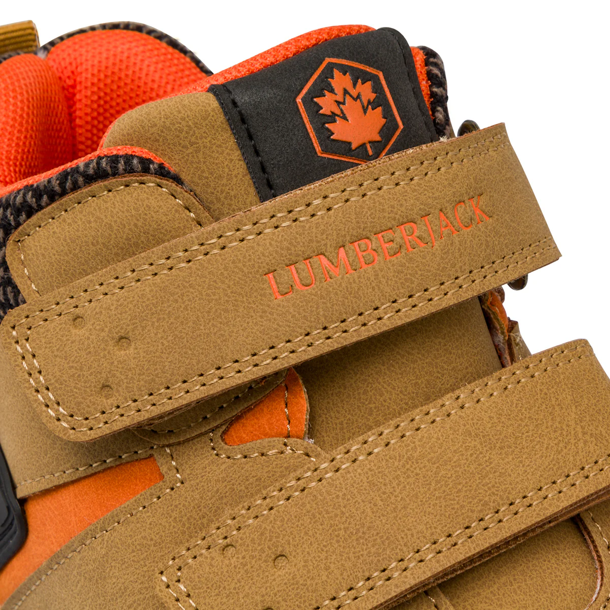 Sneakers alte giallo ocra da bambino con doppio velcro Lumberjack Crumb - Image 2