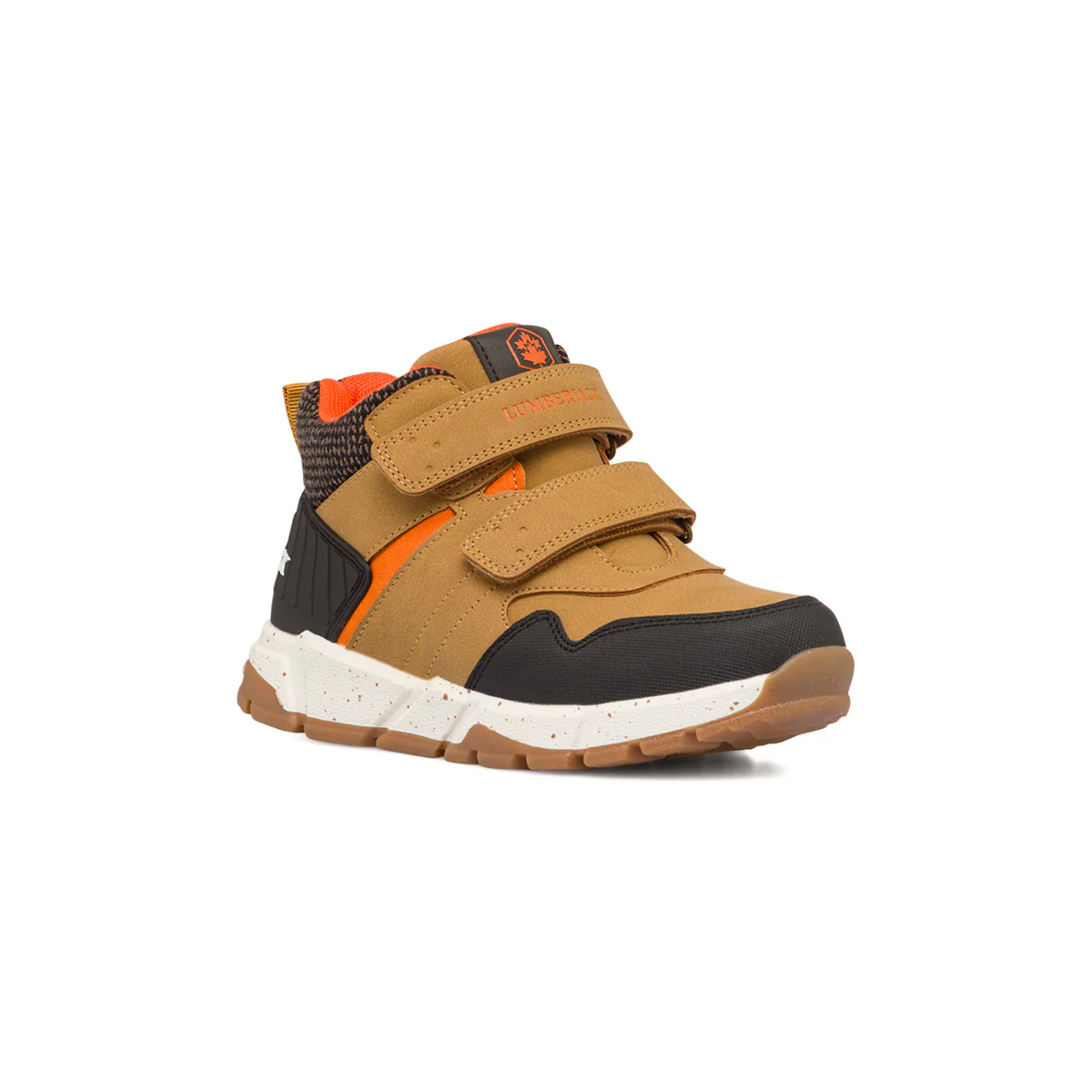 Sneakers alte giallo ocra da bambino con doppio velcro Lumberjack Crumb - Image 3