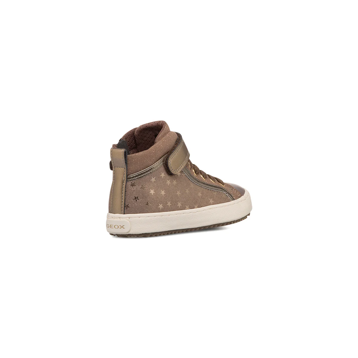 Sneakers alte grigie da bambina con zip e glitter Geox Kalispera - Image 3