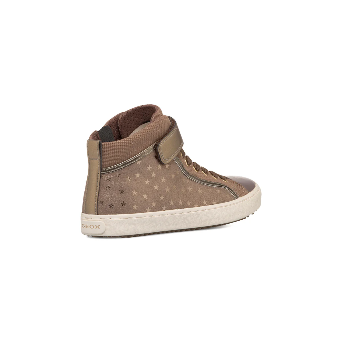 Sneakers alte grigie da bambina con zip e glitter Geox Kalispera - Image 3