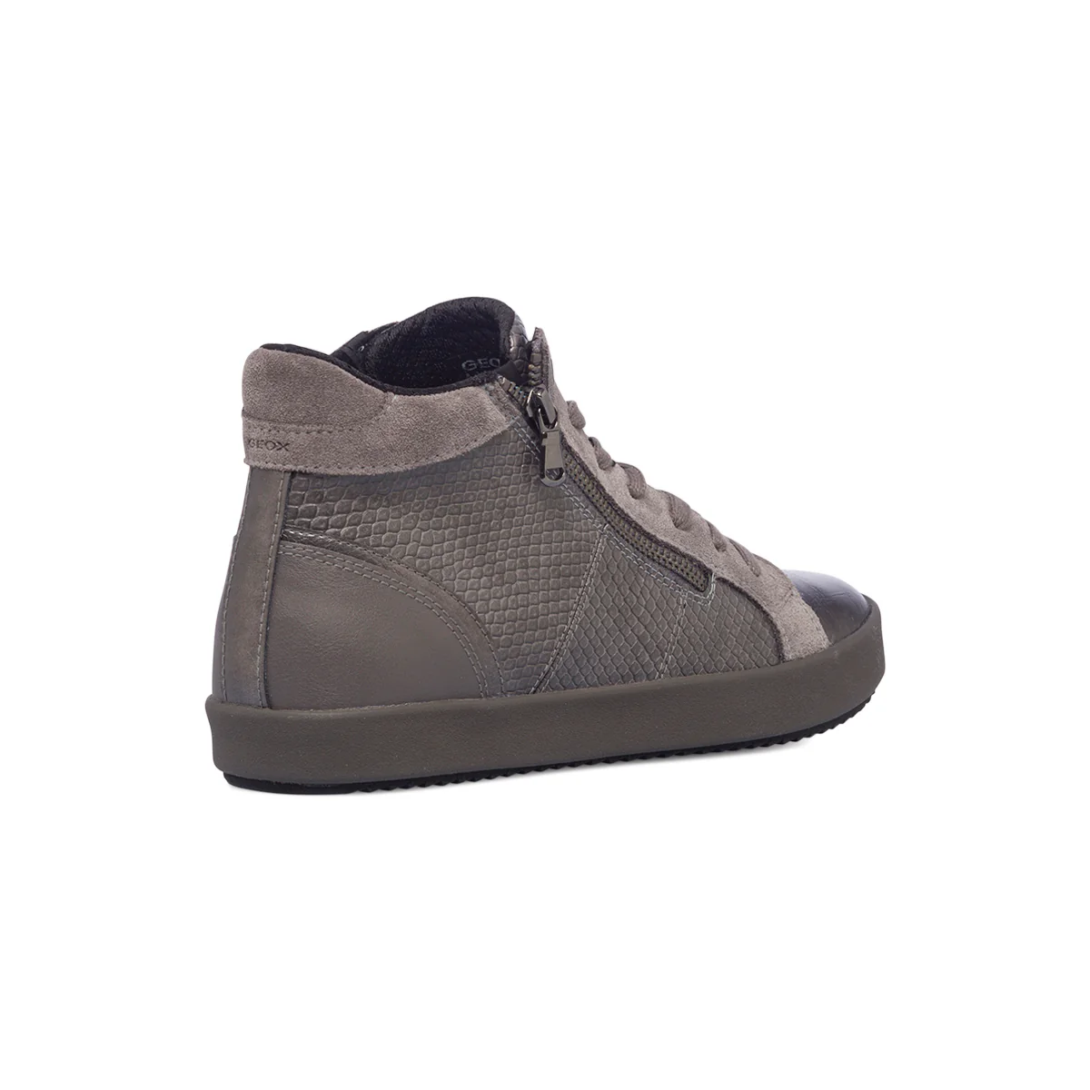 Sneakers alte grigie da donna con zip laterale Geox Blomiee - Image 3