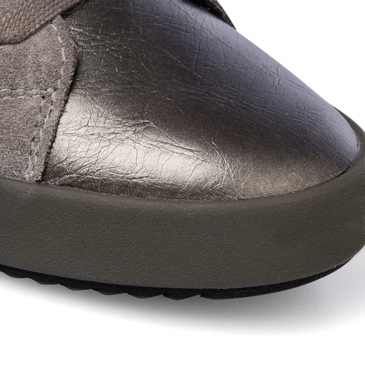 Sneakers alte grigie da donna con zip laterale Geox Blomiee - Image 5