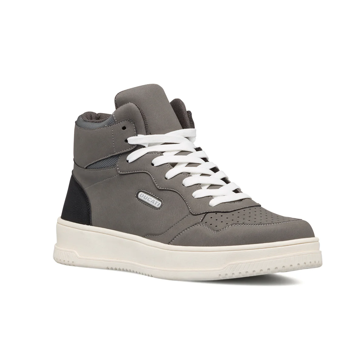 Sneakers alte grigie da uomo con dettagli traforati Ducati - Image 2