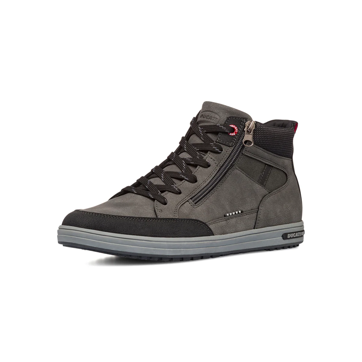 Sneakers alte grigie da uomo con logo Ducati - Image 2