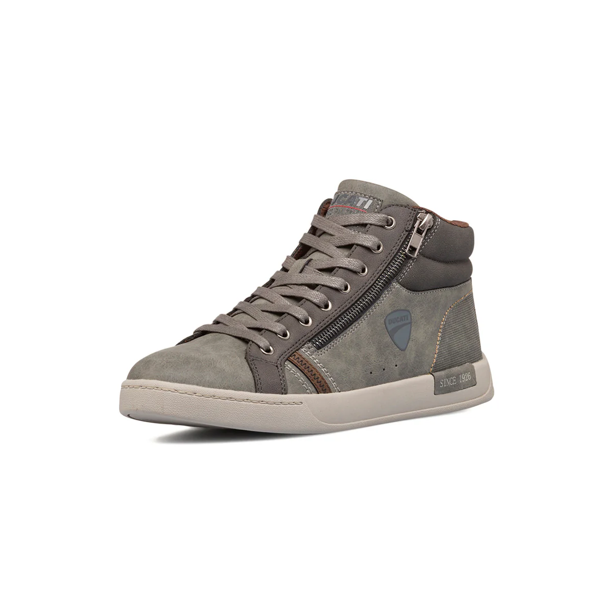 Sneakers alte grigie da uomo con zip laterale Ducati - Image 5