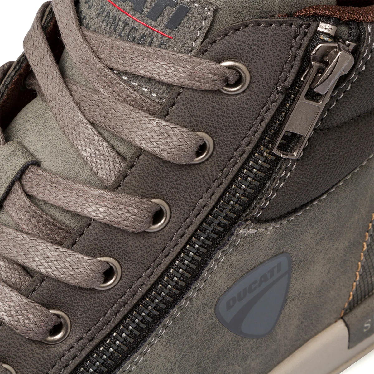 Sneakers alte grigie da uomo con zip laterale Ducati - Image 9