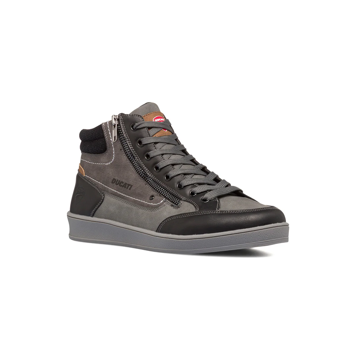 Sneakers alte grigie da uomo con zip laterale Ducati - Image 2