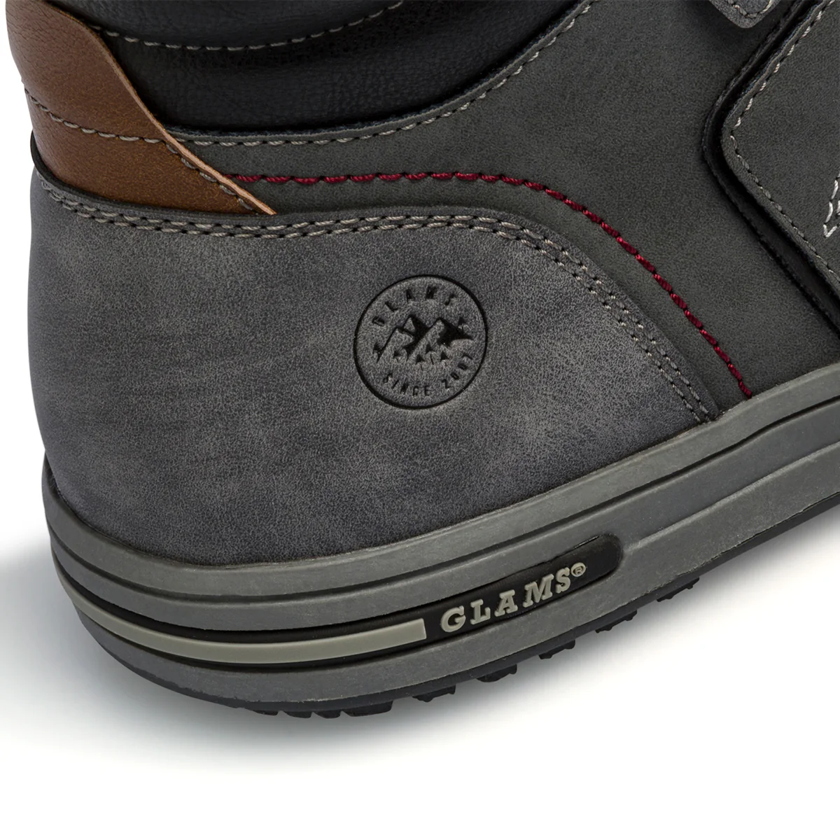 Sneakers alte grigie da uomo con zip laterale Glams - Image 5