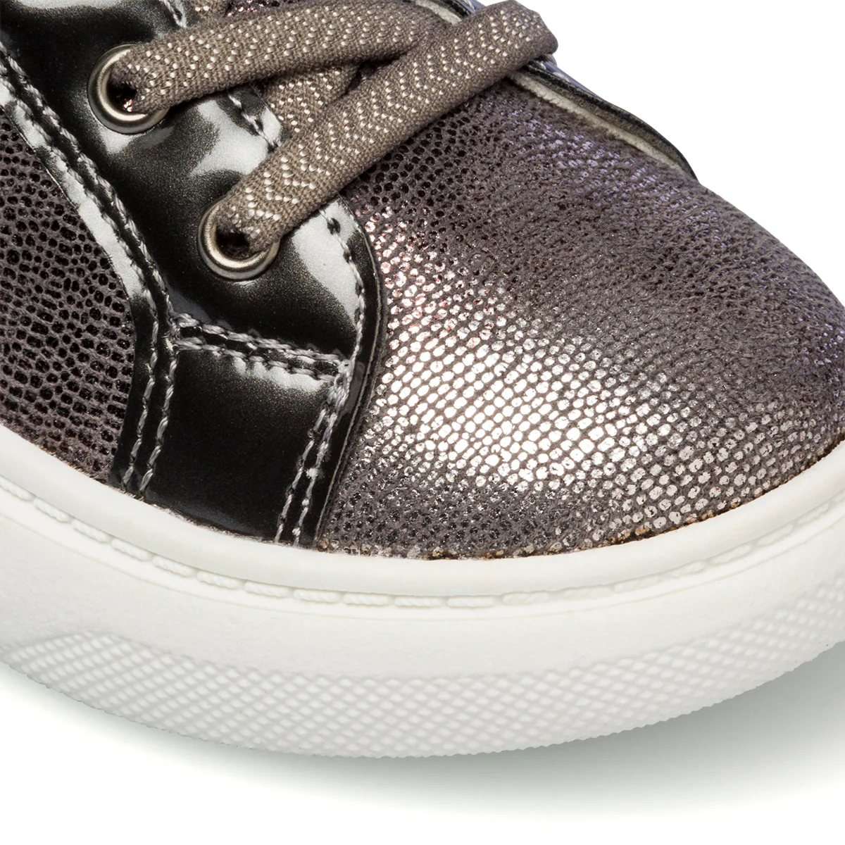 Sneakers alte grigio metallizzato da bambina con unicorno Le scarpe di Alice - Image 5