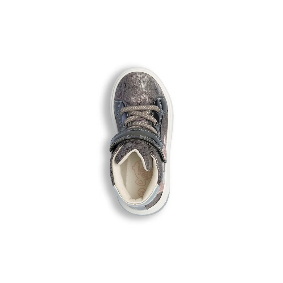 Sneakers alte grigio metallizzato da bambina con unicorno Le scarpe di Alice - Image 8
