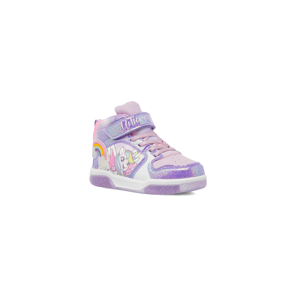 Sneakers alte lilla da Bambina con Luci Unicorno - Image 2
