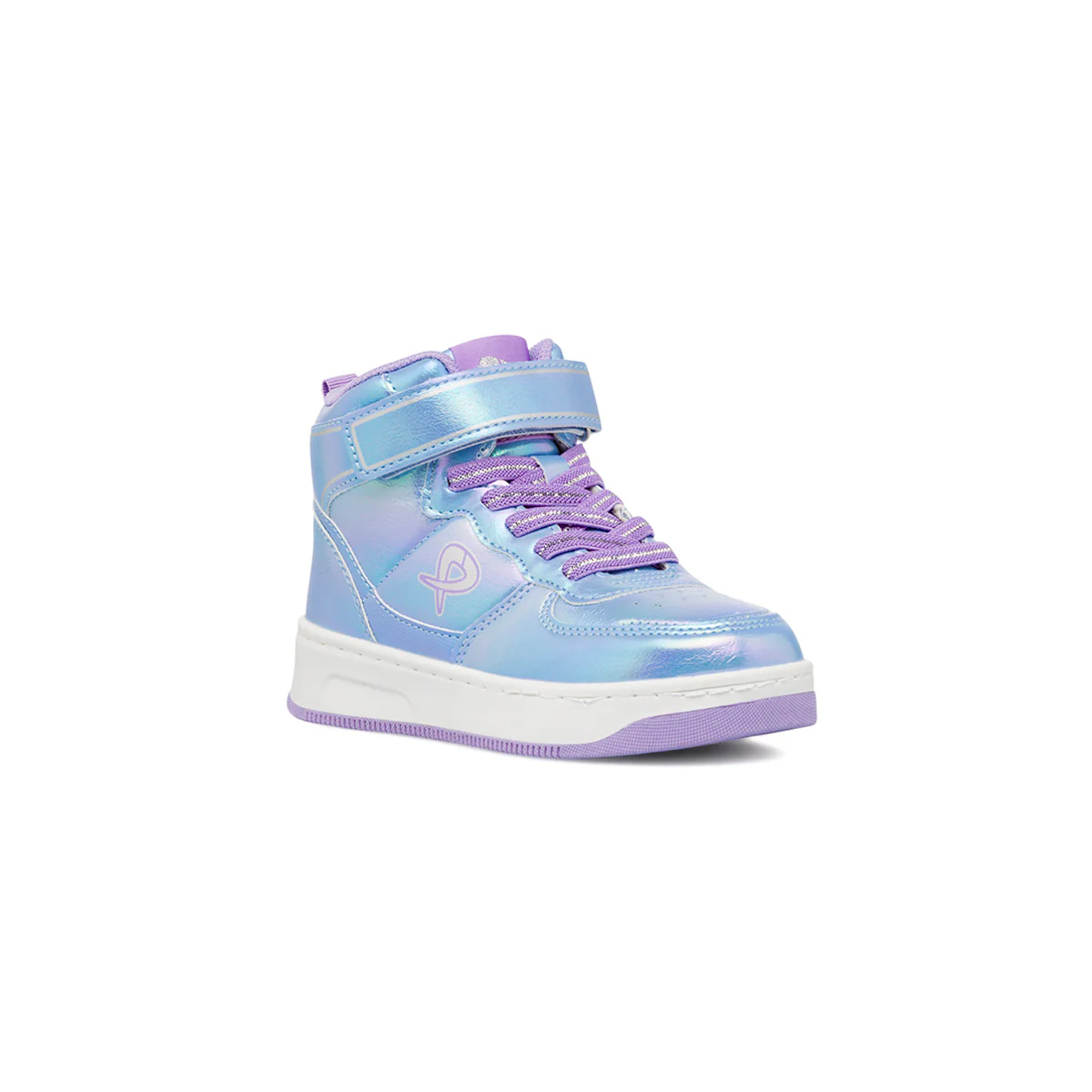 Sneakers alte lilla metallizzato da ragazza P Go - Image 2