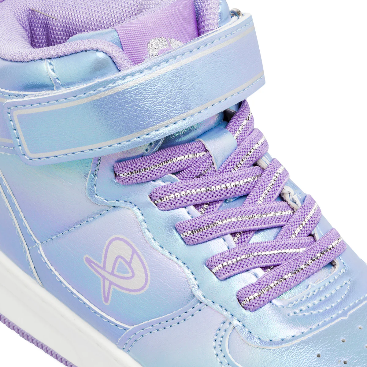 Sneakers alte lilla metallizzato da ragazza P Go - Image 5