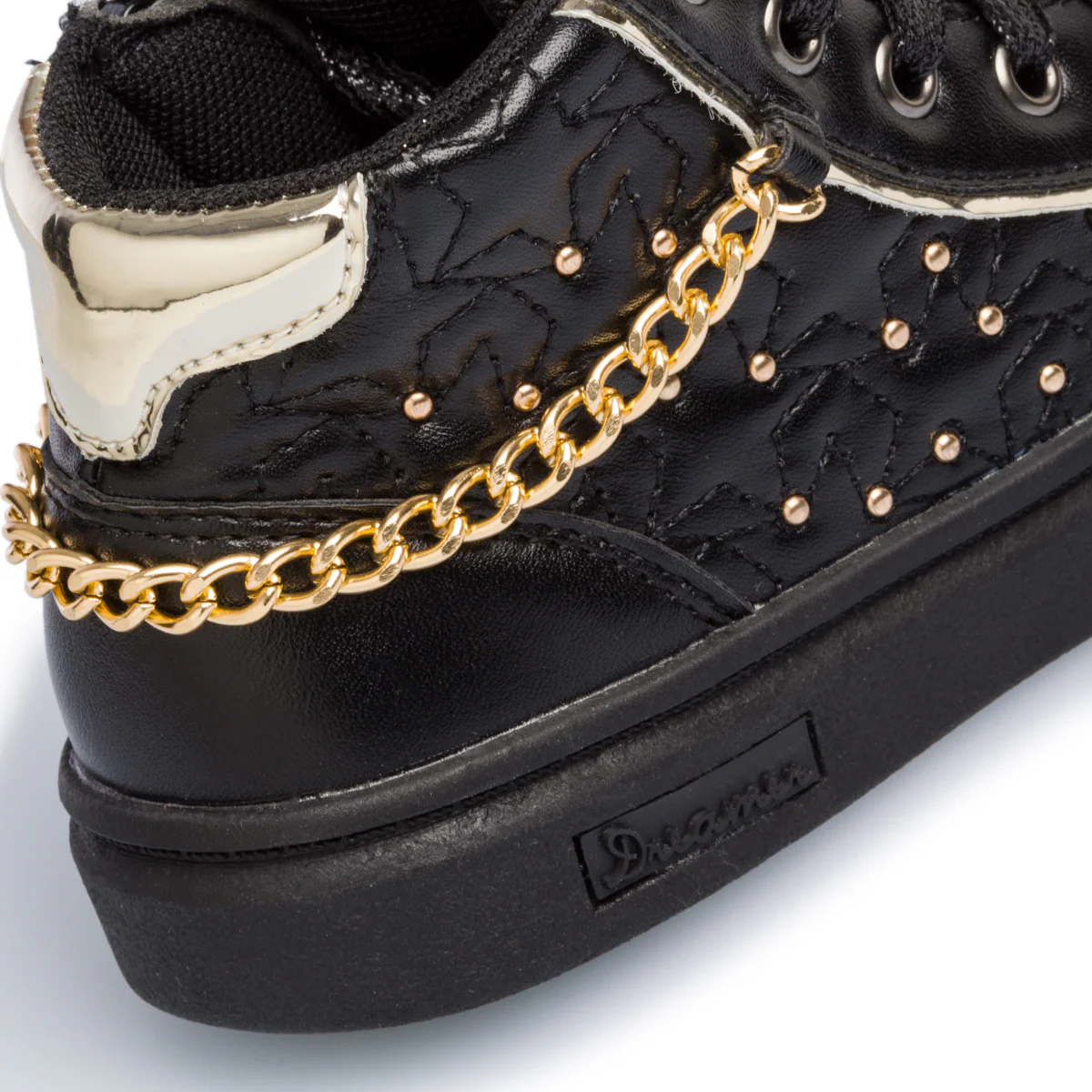 Sneakers alte nere con catenina decorativa Le scarpe di Alice - Image 8