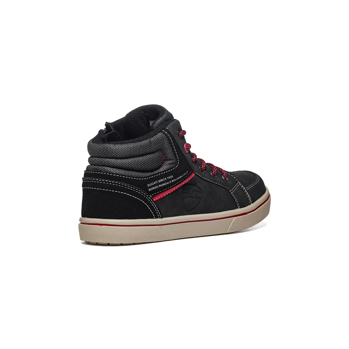 Sneakers alte nere con colletto imbottito e logo laterale Ducati - Image 3