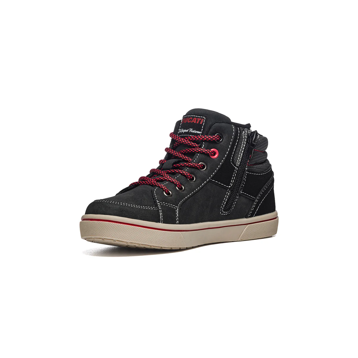 Sneakers alte nere con colletto imbottito e logo laterale Ducati - Image 4