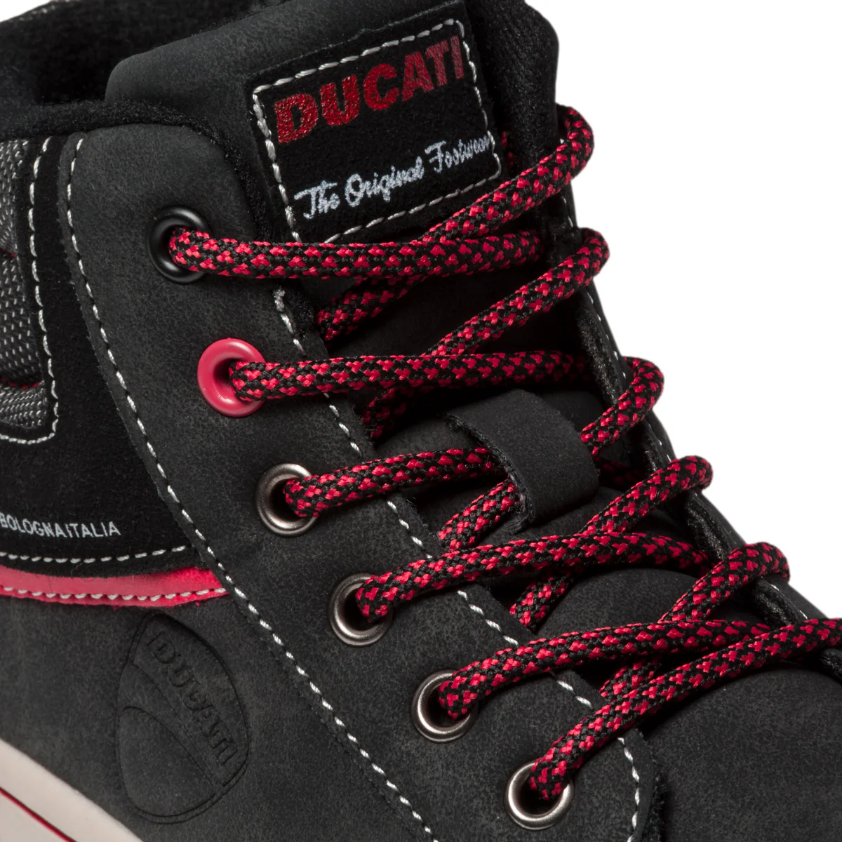 Sneakers alte nere con colletto imbottito e logo laterale Ducati - Image 7