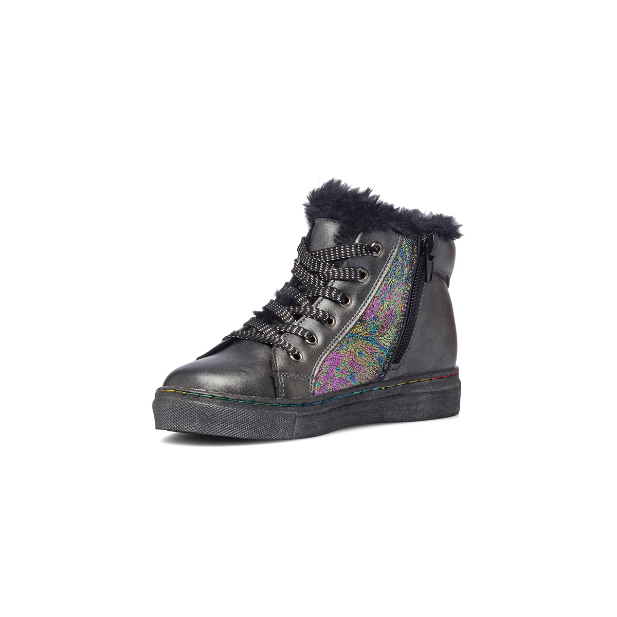 Sneakers alte nere con colletto imbottito Le scarpe di Alice - Image 4