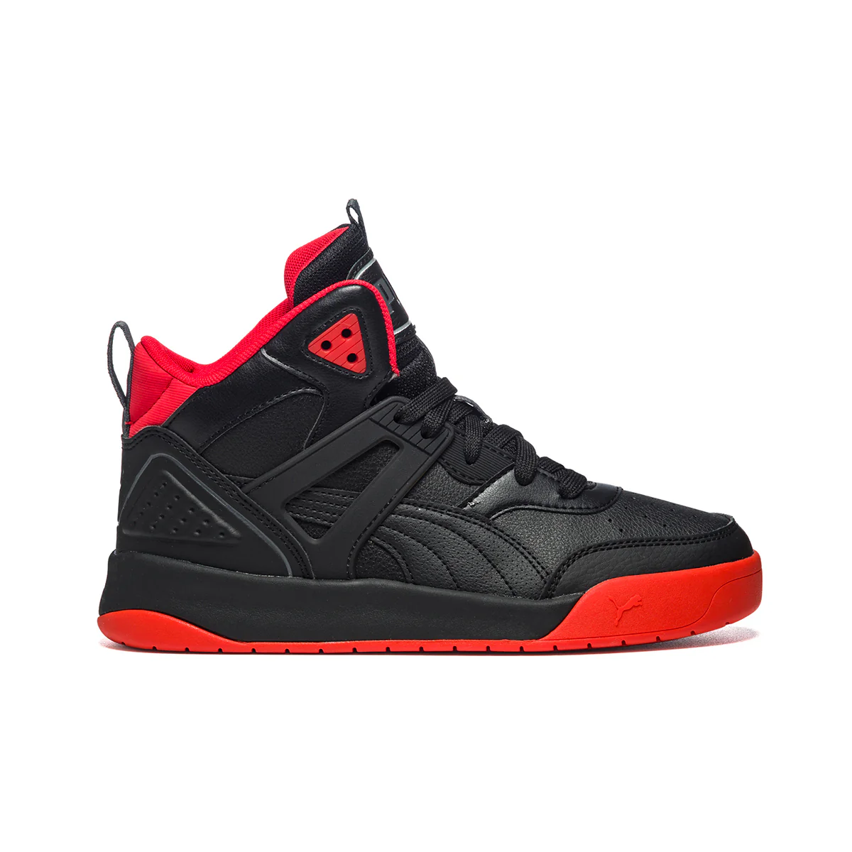 Sneakers alte nere con dettagli rossi Puma Backcourt Mid Jr