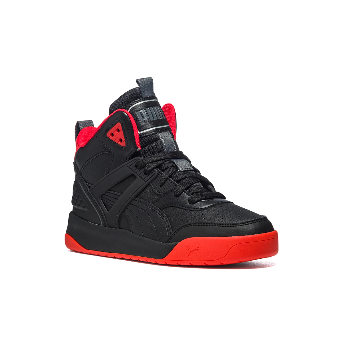 Sneakers alte nere con dettagli rossi Puma Backcourt Mid Jr - Image 2