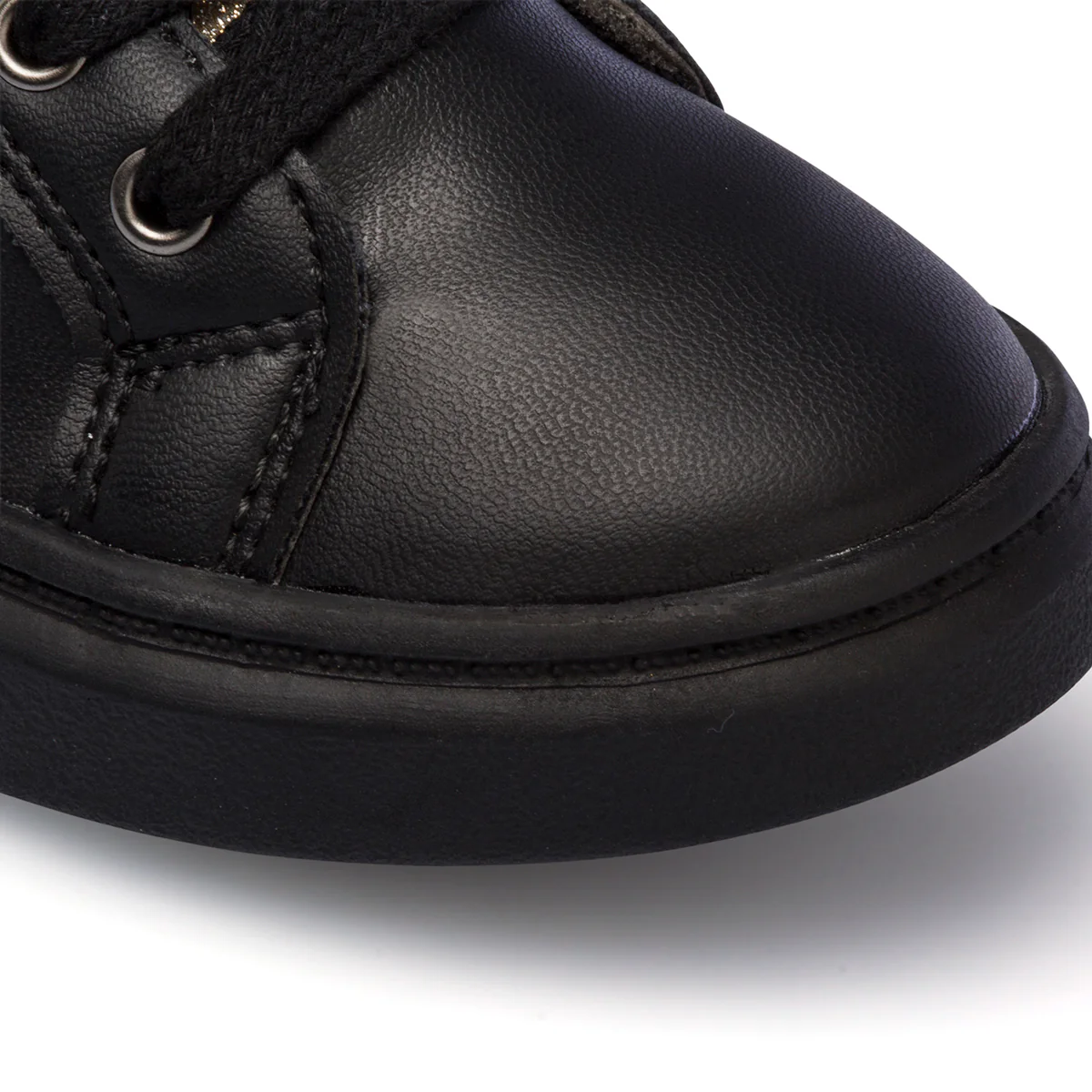 Sneakers alte nere da bambina con catenina e dettagli animalier 10 Baci - Image 6